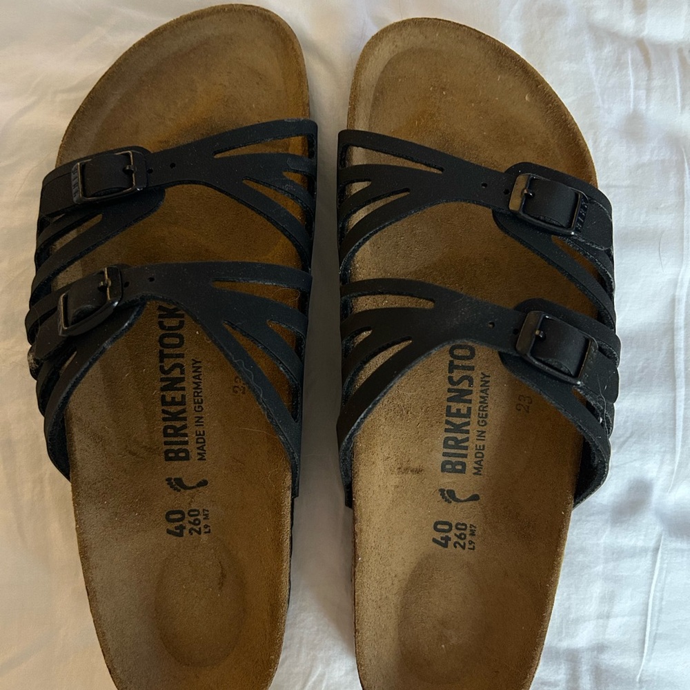 Birkenstock Black and Brown Granda Sandals